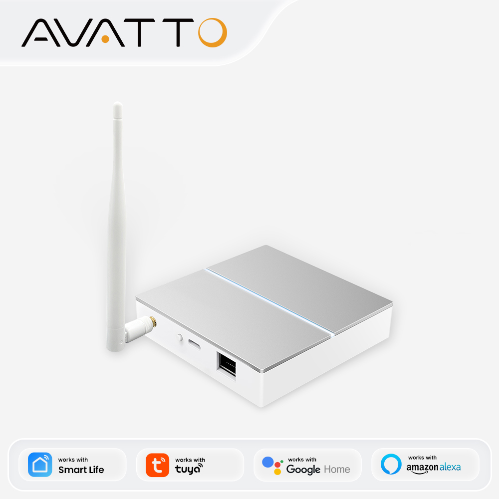 Matter Hub Thread - AVATTO Tuya ZigBee Gateway con antenna