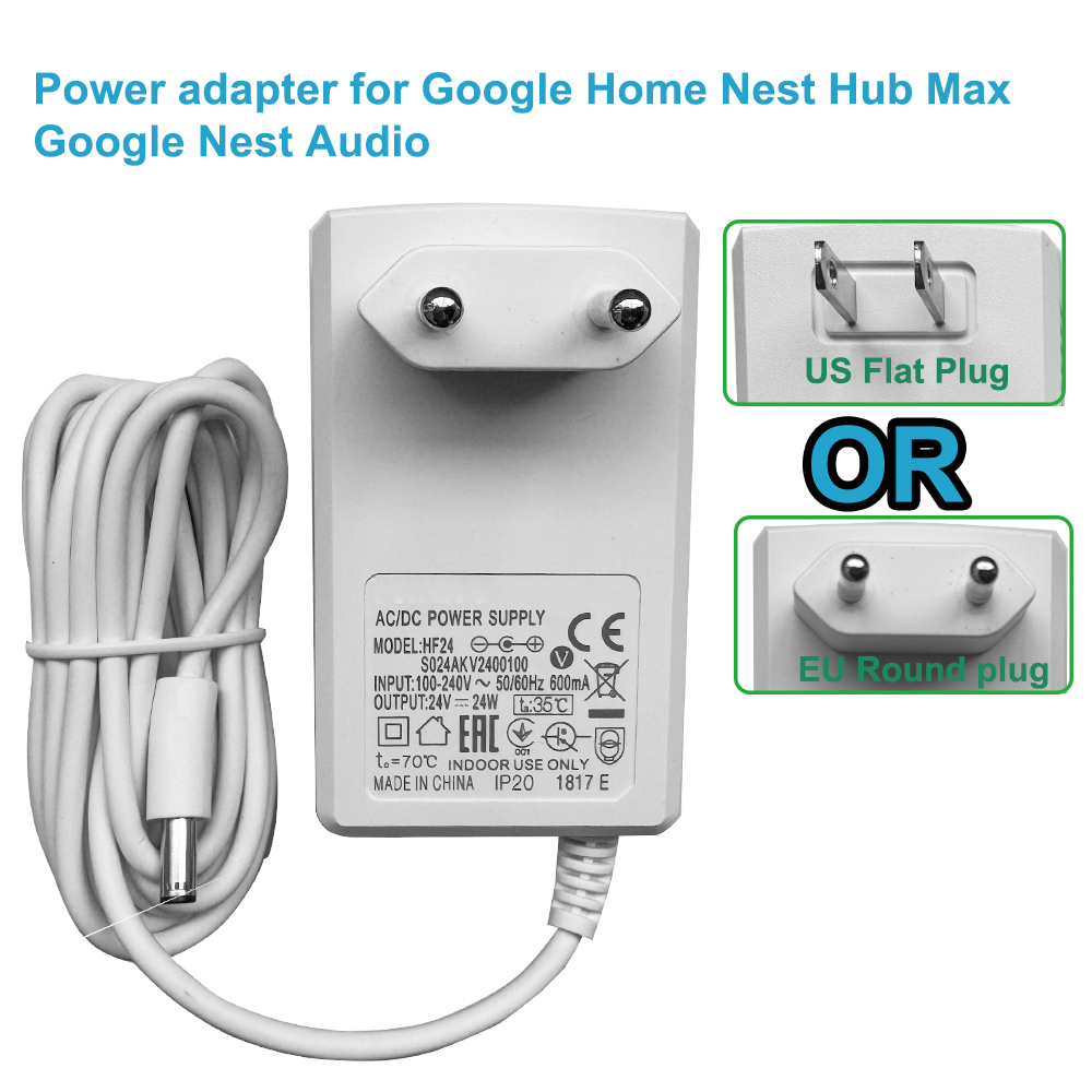 Google Speaker Nest Audio - Adattatore di Alimentazione 24V per Google