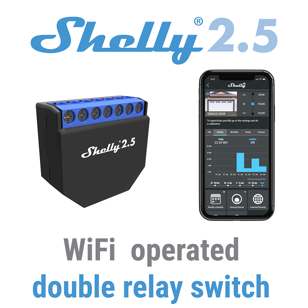 Shelly 2.5 Smart Home Doppio R - Shelly Relay Module recensione e prezzo